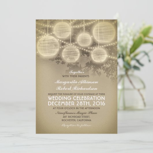 invitations de mariage vintages (Debout devant)