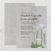 Invitations de mariage Vintages à Calla Lillies (Devant / Derrière)