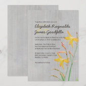 Invitations de mariage Vintages à Freesia (Devant / Derrière)