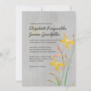 Invitations de mariage Vintages à Freesia
