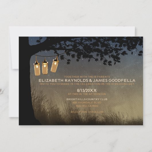 Invitations de mariage Vintages à la chaîne (Devant)