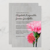 Invitations de mariage Vintages à la mini-carnatio (Devant / Derrière)
