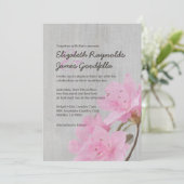 Invitations de mariage Vintages Azalea (Debout devant)