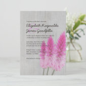 Invitations de mariage Vintages Celosia (Debout devant)