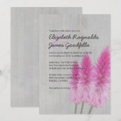 Invitations de mariage Vintages Celosia (Devant / Derrière)
