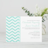 Invitations de mariage Vintages Chevron Zigzag (Debout devant)