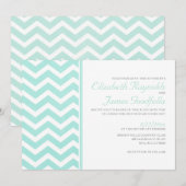 Invitations de mariage Vintages Chevron Zigzag (Devant / Derrière)