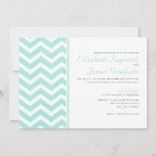 Invitations de mariage Vintages Chevron Zigzag