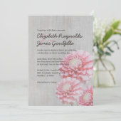 Invitations de mariage Vintages Dahlia (Debout devant)