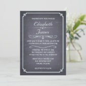 Invitations de mariage Vintages de base (Debout devant)