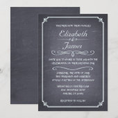 Invitations de mariage Vintages de base (Devant / Derrière)