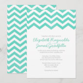 Invitations de mariage Vintages de Chevron (Devant / Derrière)