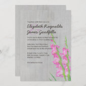 Invitations de mariage Vintages de Gladiolus (Devant / Derrière)