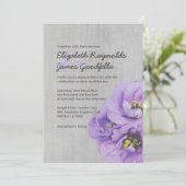 Invitations de mariage Vintages de Lisianthus (Debout devant)