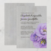 Invitations de mariage Vintages de Lisianthus (Devant / Derrière)