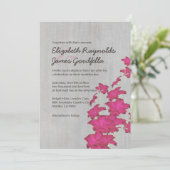 Invitations de mariage Vintages des Gladiolas (Debout devant)