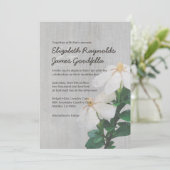 Invitations de mariage Vintages Gardenias (Debout devant)