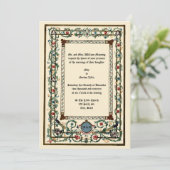 Invitations de mariage vintages "médiévales" éclai (Debout devant)