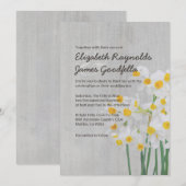 Invitations de mariage Vintages Narcisse (Devant / Derrière)