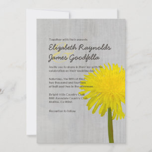 Invitations de mariage Vintages pour Dandelion