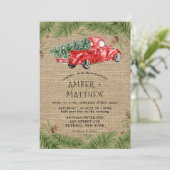 Invitations de mariage vintages pour le camionneur (Debout devant)