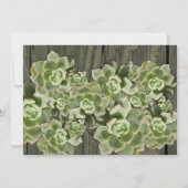 Invitations de mariage Vintages pour succulents de (Dos)