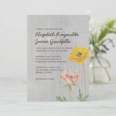 Invitations de mariage Vintages Ranunculus (Debout devant)