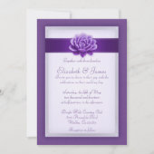Invitations de mariage violet (Devant)