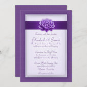 Invitations de mariage violet (Devant / Derrière)