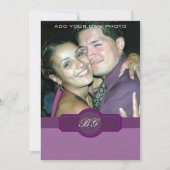 Invitations de mariage violet Lilac Monogrammes Ph (Devant)