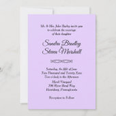 Invitations de mariage violet simples (Devant)