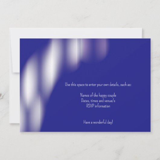 Invitations De Mariage Violet. Téléchargeable. Mod (Dos)