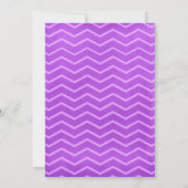Invitations de mariage violet Zigzag (Dos)