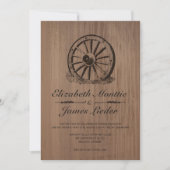 Invitations de mariage Wagon Wheel (Devant)