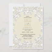 Invitations de mariage White Rustic Lace (Devant)