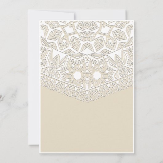 Invitations de mariage White Rustic Lace (Dos)