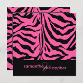 Invitations de mariage Zebra stripes (Devant / Derrière)