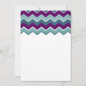 Invitations de mariage Zig Zag Turquoises et viole (Dos)