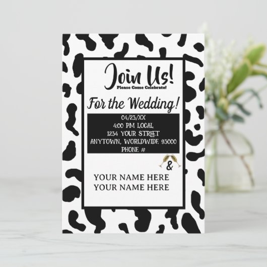 Invitations de Mariages campagnards d'impression d (Debout devant)