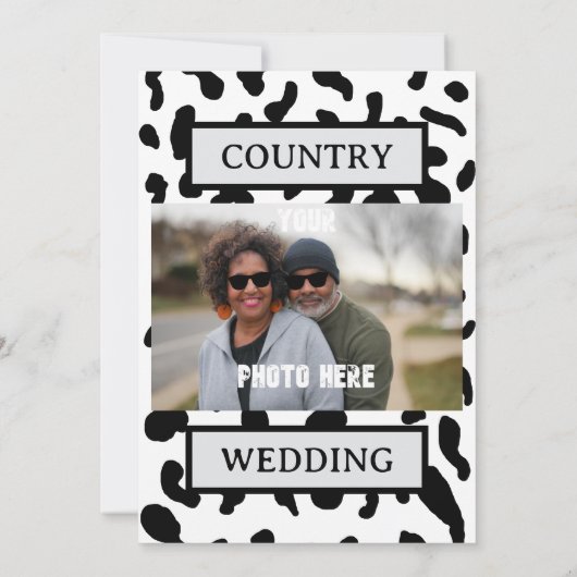 Invitations de Mariages campagnards d'impression d (Dos)