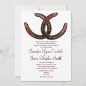 Invitations de Mariages campagnards en fer à cheva (Devant)