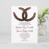 Invitations de Mariages campagnards en fer à cheva (Debout devant)