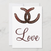 Invitations de Mariages campagnards en fer à cheva (Dos)