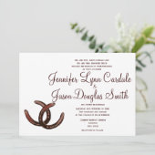 Invitations de Mariages campagnards en fer à cheva (Debout devant)