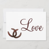 Invitations de Mariages campagnards en fer à cheva (Dos)