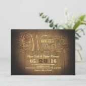 invitations de mariages campagnards rustiques en b (Debout devant)