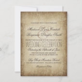 Invitations de Mariages campagnards rustiques en p (Devant)