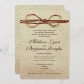 Invitations de Mariages campagnards rustiques vint (Devant / Derrière)