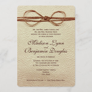 Invitations de Mariages campagnards rustiques vint