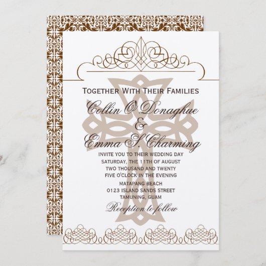Invitations de mariages croisés (Devant / Derrière)